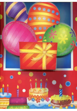 Torebka ozdobna 3D duża urodzinowa balony
