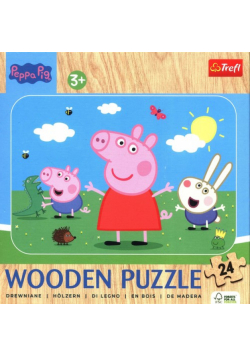 Puzzle drewniane 24 Poznaj uroczą Peppę