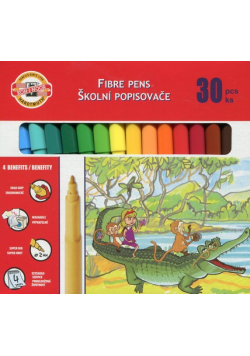 Flamastry zmywalne 30 kolorów