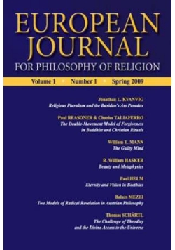 European Journal for Philosophy of Religion 2 (2009)