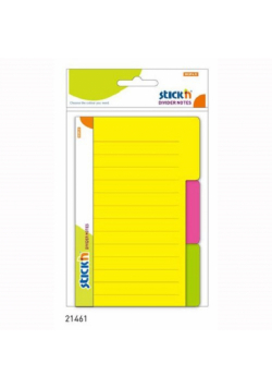 Przekładki samoprzylepne neonowe 100x150mm, 3 kolory