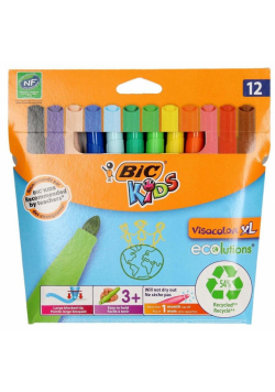 Flamastry BIC Kids Visacolor XL 12 kolorów