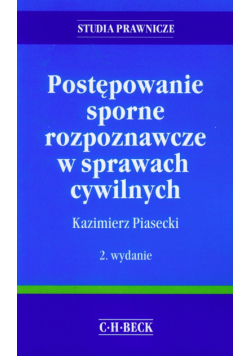 Postępowanie sporne rozpoznawcze w sprawach cywilnych