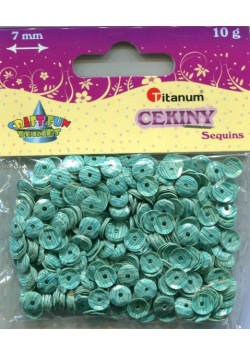 Cekiny zielone paski 7mm 10g