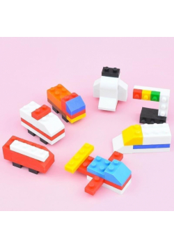 Zestaw gumki do ścierania puzzle Block Vehicle