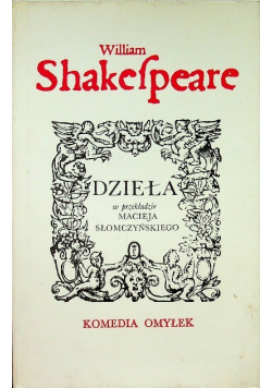 Dzieła Shakespeare Komedia omyłek