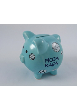 Skarbonka świnka z grafiką piłek - Moja kasa