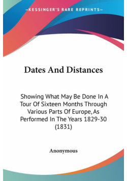 Dates And Distances