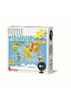 Puzzle Mapa Świata 100