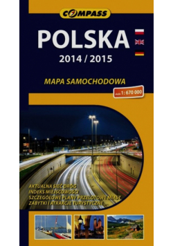 Polska 2014/2015 mapa samochodowa