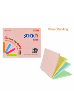 Notes samoprzylepny magic pad 76x101mm pastel mix 12 sztuk