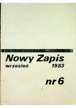 Nowy Zapis Nr 6 / 1938