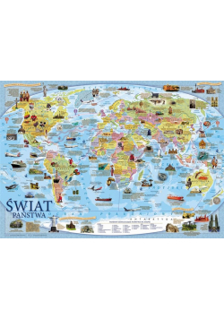 Mappuzzle Junior - świat mapa polityczna - plakat