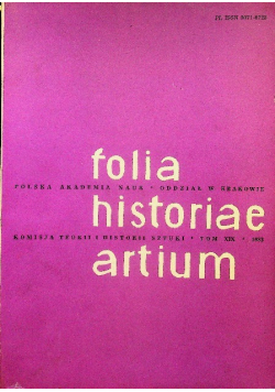 Folia historiae artium Tom XIX