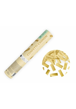 Tuba z konfetti złoty 20cm