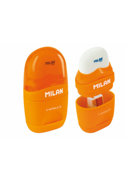 Temperówko gumka Milan Capsula Fluo 16 sztuk