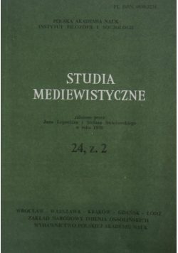 Studia mediewistyczne 24, z.2
