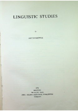 Linguistic Studies