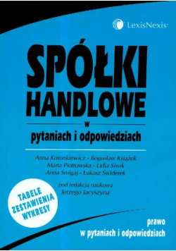 Spółki handlowe w pytaniach i odpowiedziach