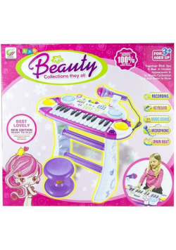 Organy keyboard z krzesełkiem różowy