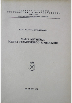 Maria Krysińska poetka francuskiego symbolizmu