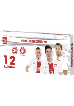 Plastelina szkolna 12 kolorów - PZPN